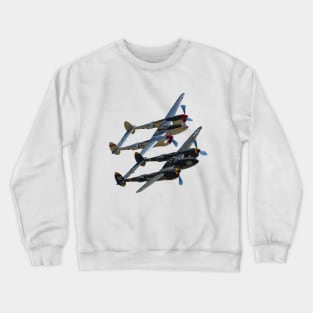 P-38s Formation No Background Crewneck Sweatshirt